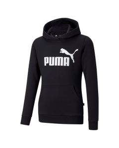 Puma Felpa con cappuccio Essential Logo Nera da Ragazza
