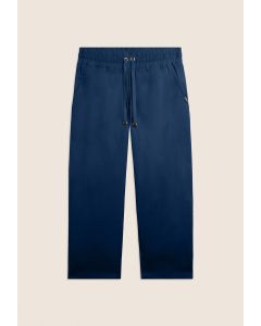 Freddy Pantalone Cropped in Popeline elasticizzato Dark Denim da Donna