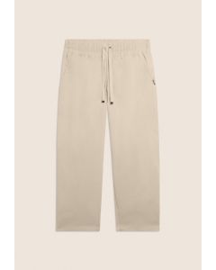 Freddy Pantalone Cropped in Popeline elasticizzato Whitecup Grey da Donna