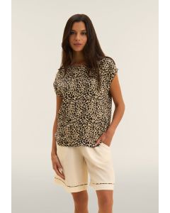 Freddy T-Shirt i Viscosa fantasia Animalier Whitecup Grey da Donna