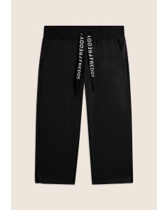 Freddy Pantalone Corsaro con fondo stondato Nero da Donna