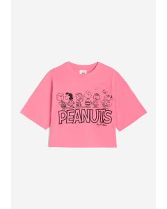 Freddy T-Shirt in Jersey con grafica Peanuts Rosa da Donna