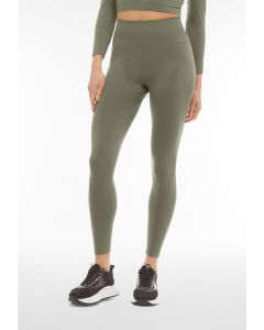 Freddy Leggings 7/8 seamless vita alta in costina Verde da Donna