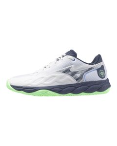 Mizuno Wave Enforce Court Ac White/Vintage Indigo/Neo Mint da Uomo