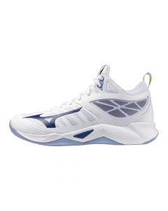 Mizuno Wave Dimension Mid White/BellwetherBlue/B.AirBlue da Uomo