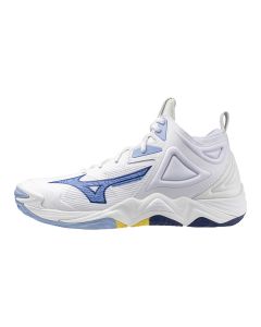 Mizuno Wave Momentum 3 Mid White/BellwetherBlue/B.AirBlue da Uomo