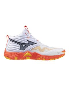 Mizuno Wave Momentum Elite Mid White/FieryCoral2/Citrus