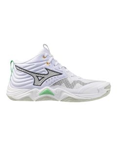 Mizuno Wave Momentum Elite Mid White/Black/FrozenEmerald Unisex