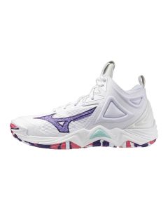 Mizuno Wave Momentum 3 Mid White/Violet Indigo/Camellia Rose da Donna