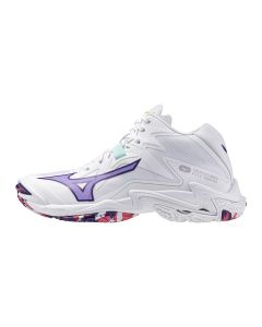 Mizuno Wave Lightning Z8 Mid White/Violet Indigo/Camellia Rose da Donna