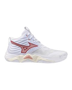 Mizuno Wave Momentum Elite Mid White/Rose Elegance/Lava Falls da Donna