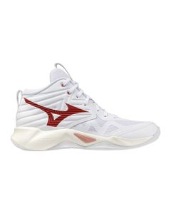 Mizuno Wave Momentum Pro Mid White/Rose Elegance/Lava Falls