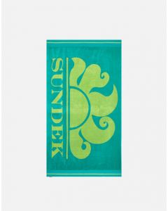 Sundek Telo New Classic logo Jacquard con logo Blue Grass