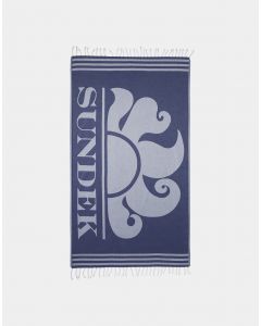 Sundek FOUTA JACQUARD STRANDTUCH MIT LOGO Navy