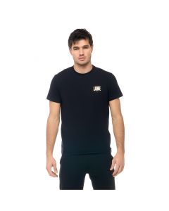 Leone T-Shirt in cotone New Gold Nera da Uomo