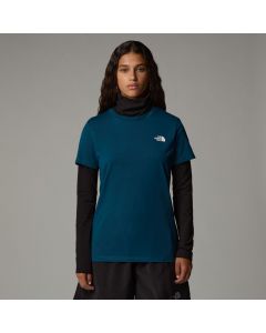 The North Face S/S Simple Dome Slim Tee Midnight Petrol Da Donna