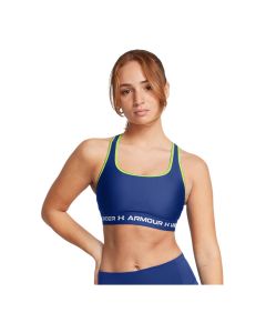 Under Armour Crossback Mid Bra Tech Blue/Retro Green