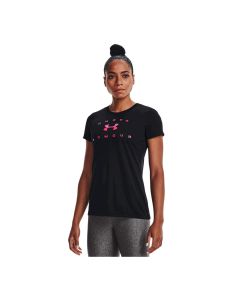 Under Armour Tech Solid Logo Arch Tee Black Donna