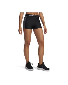 Under Armour Shorts 8cm HeatGear Rib Shorty Black/Castlerock/White da Donna
