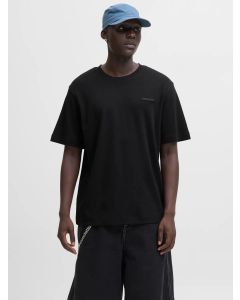 Jack & Jones T-Shirt Jcofusion Interlock Black da Uomo