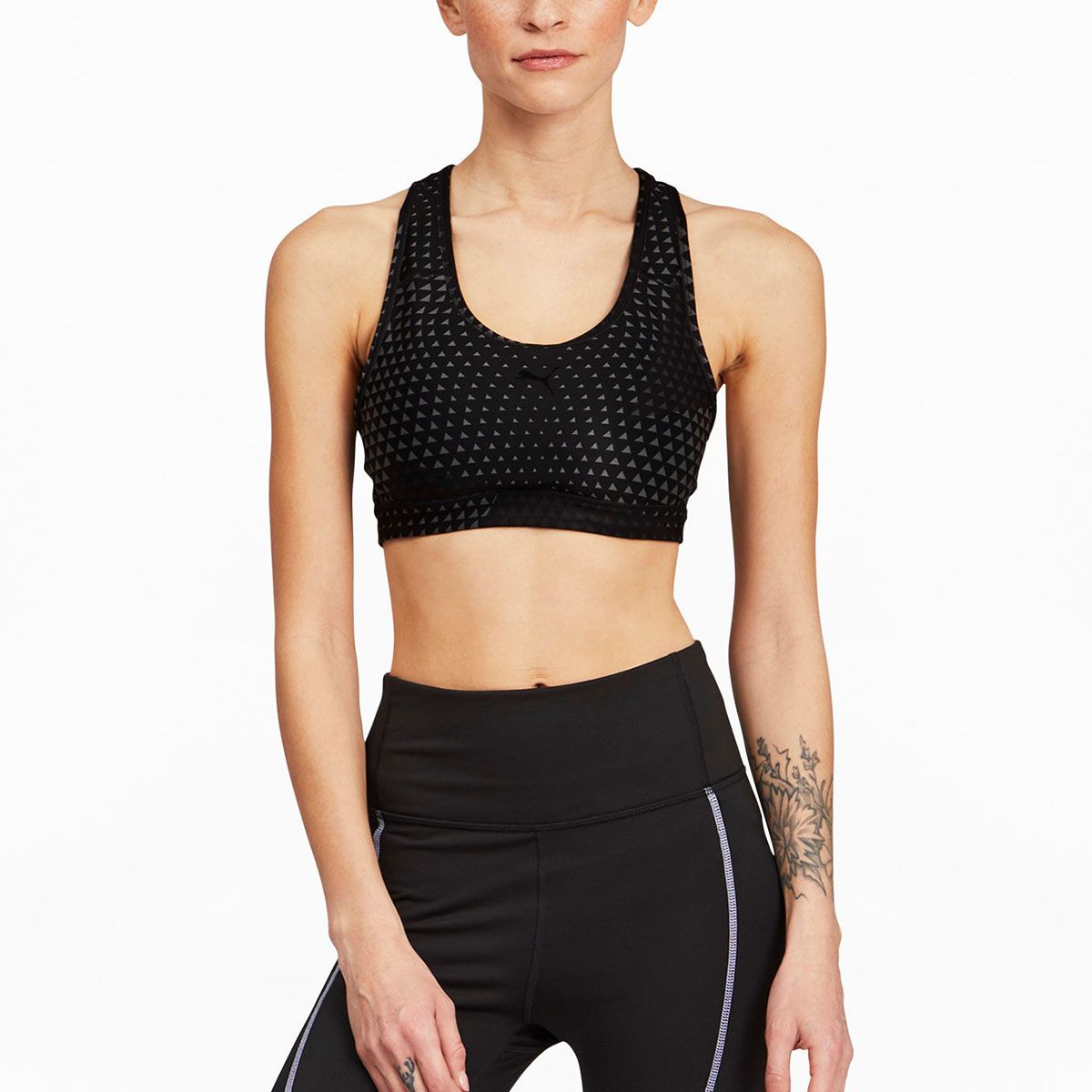 Buy Puma Mid Impact 4Keeps Graphic Bra Pm In Black