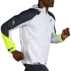 Brooks Run Visible Convertible Jacket White/Asphalt/Nightlife
