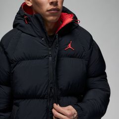 Jordan Jacket Puffer Essential Uomo Black/Fire Red