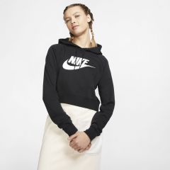 Nike Essential Cropped Hoodie Nera Donna