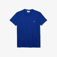 Lacoste T-shirt a Girocollo Blu da Uomo