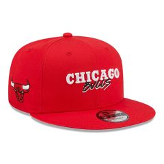 New Era Cappellino 9FIFTY Snapback Chicago Bulls Script Logo Rosso