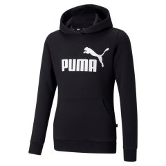 Puma Felpa con cappuccio Essential Logo Nera da Ragazza