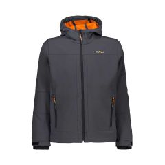 Campagnolo Softshell for Boys with Gray-Orange Hood
