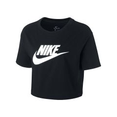 Nike T-shirt Sportswear Essential Cropped Black da Donna
