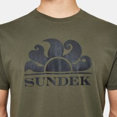 Sundek T-Shirt Simeon Logo Verde Militare