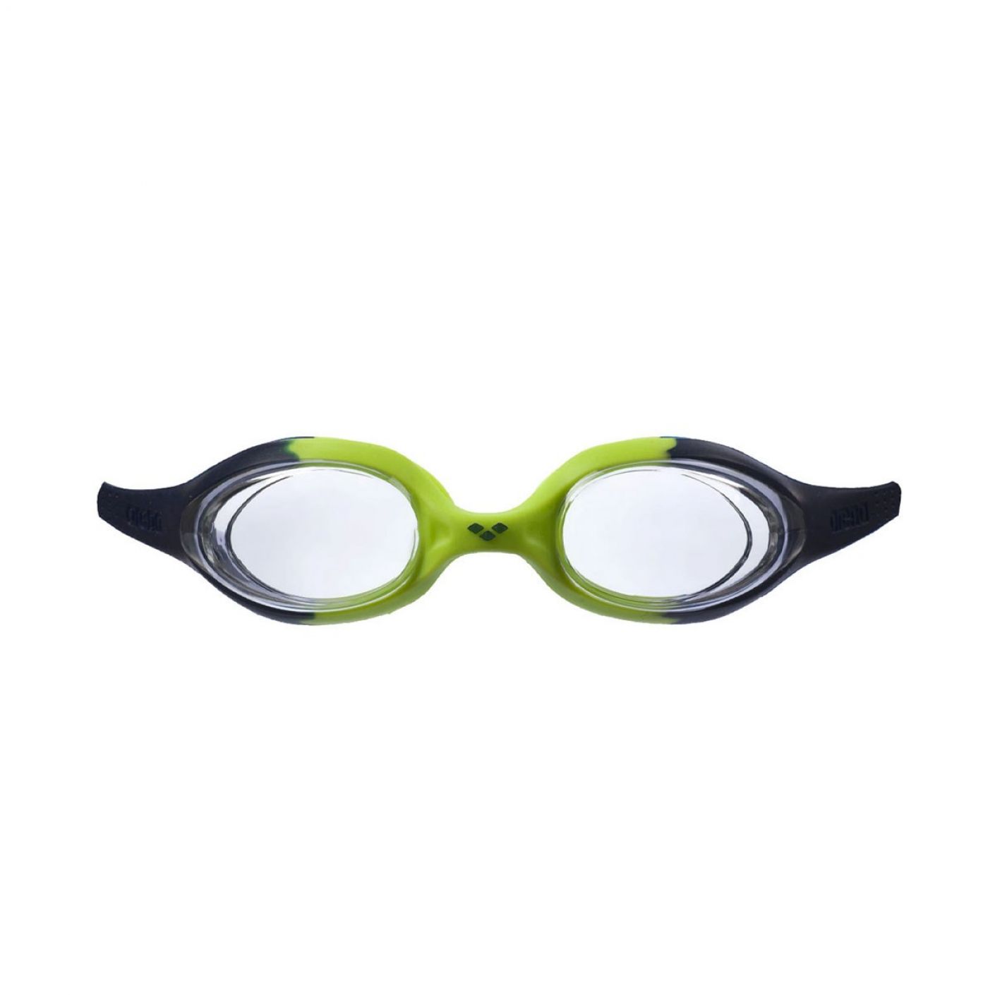 Arena Kid's Spider Goggles Black-Green Clear Lens