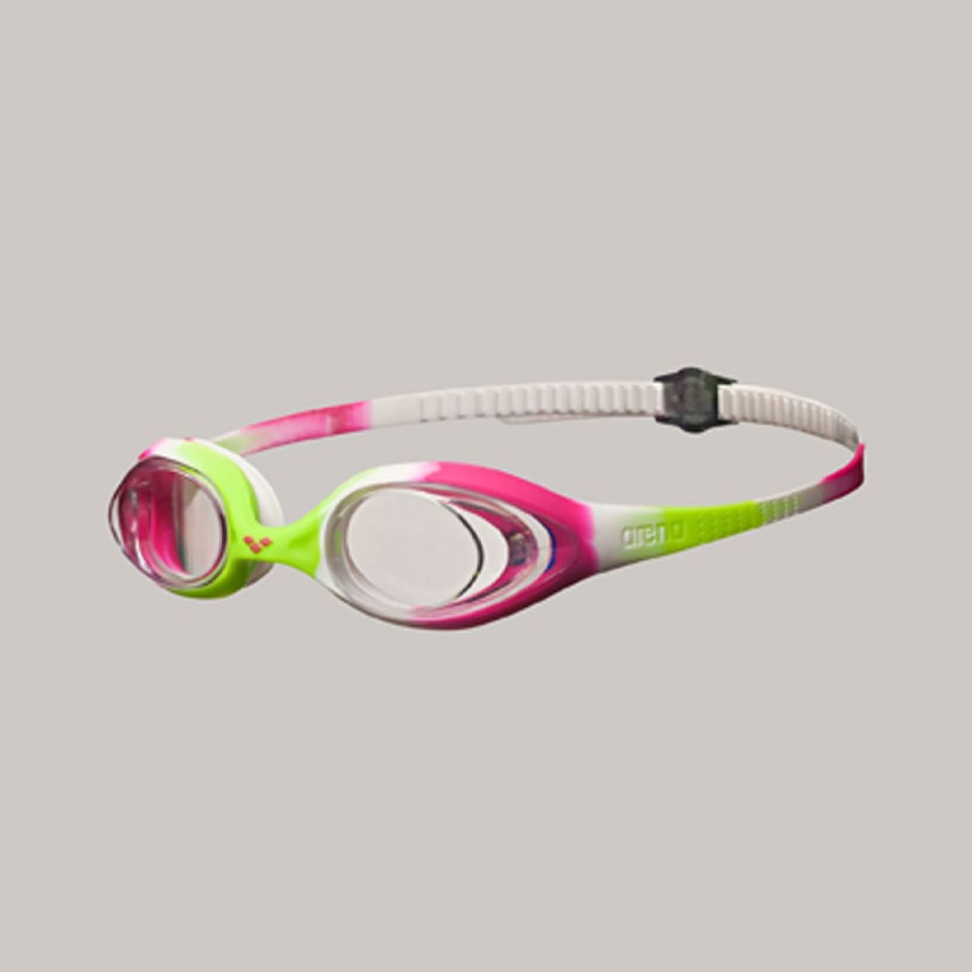 Arena Spider Schwimmbrille für Mädchen, rosa, klare Linse