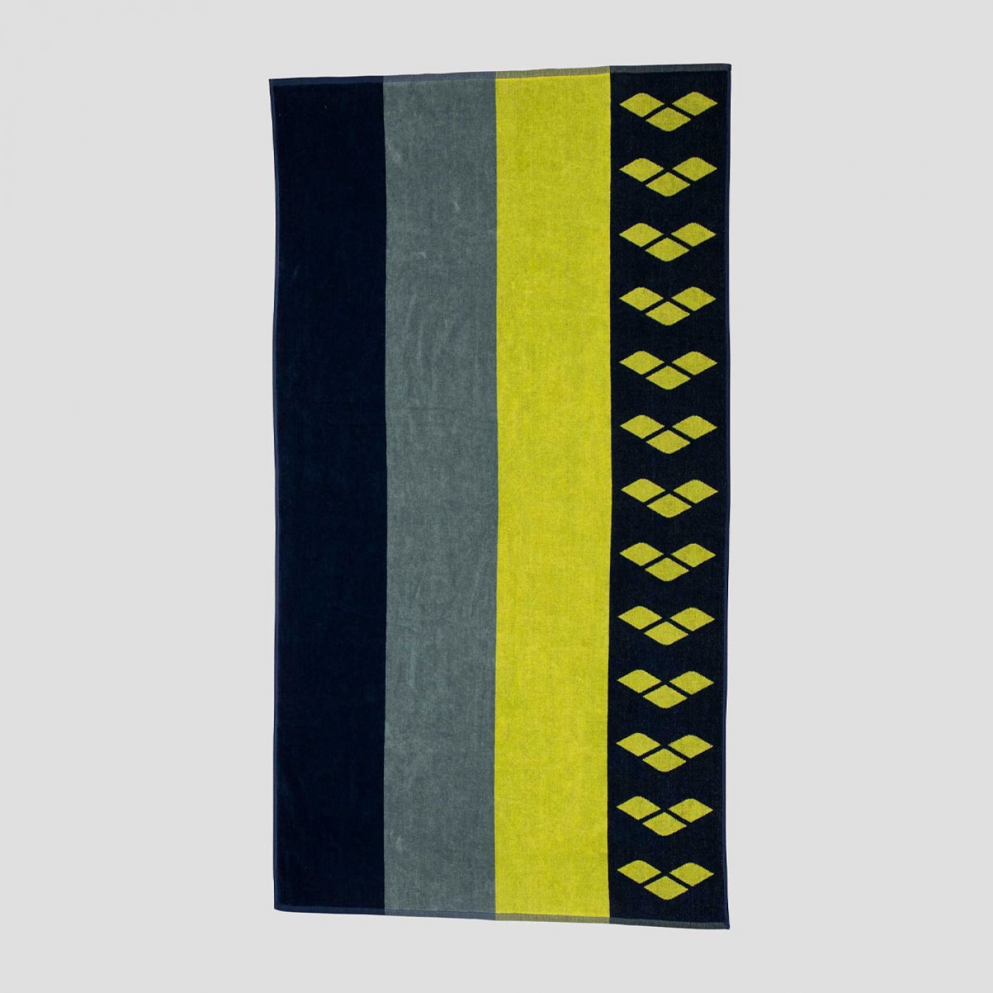 Arena Beach Multistripes Towel Black-Yellow
