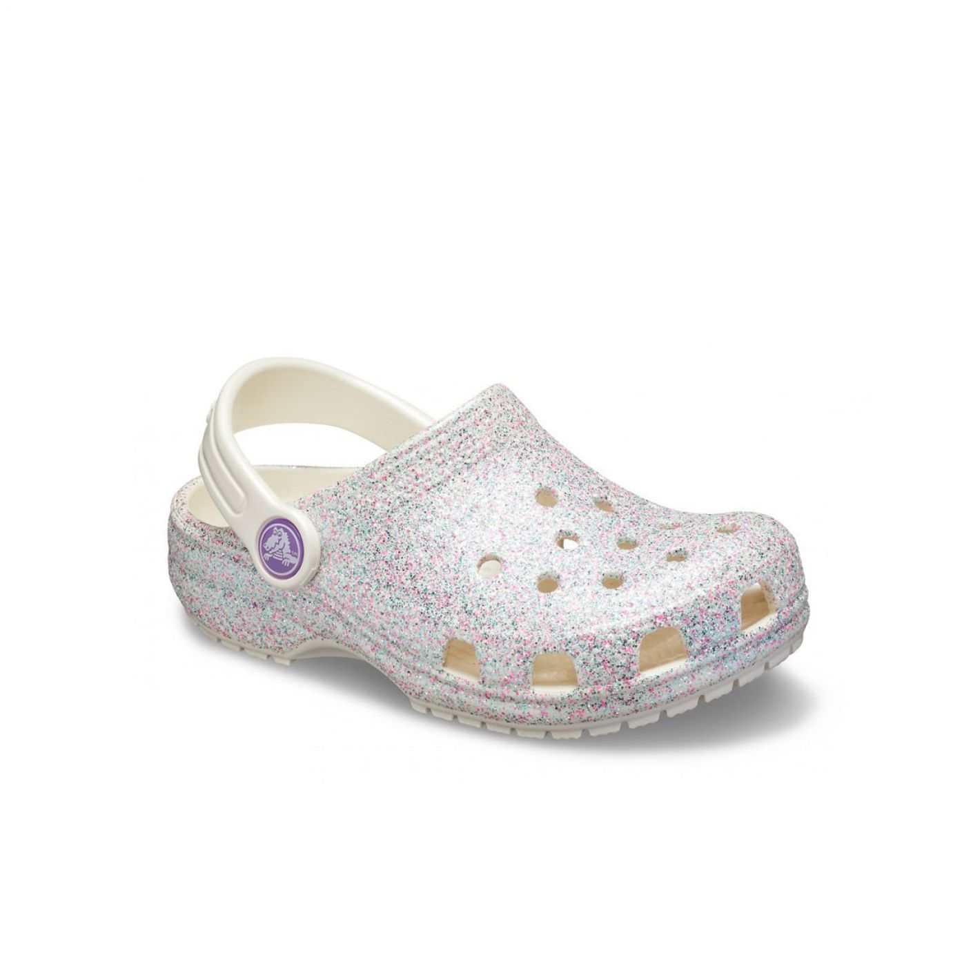 Crocs Classic Glitter Clog K Oyster da Bambini