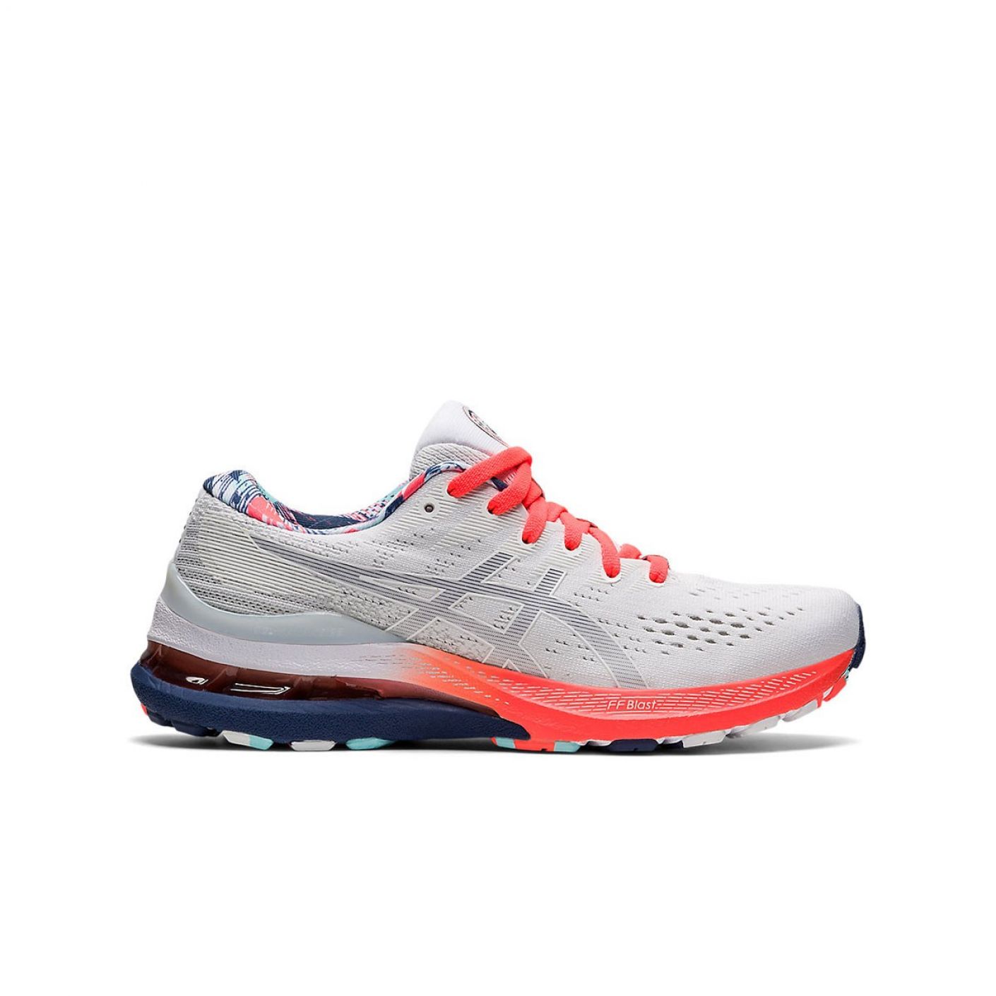 Asics Gel Kayano 28 White Thunder Blue da Donna Celebration of Sport