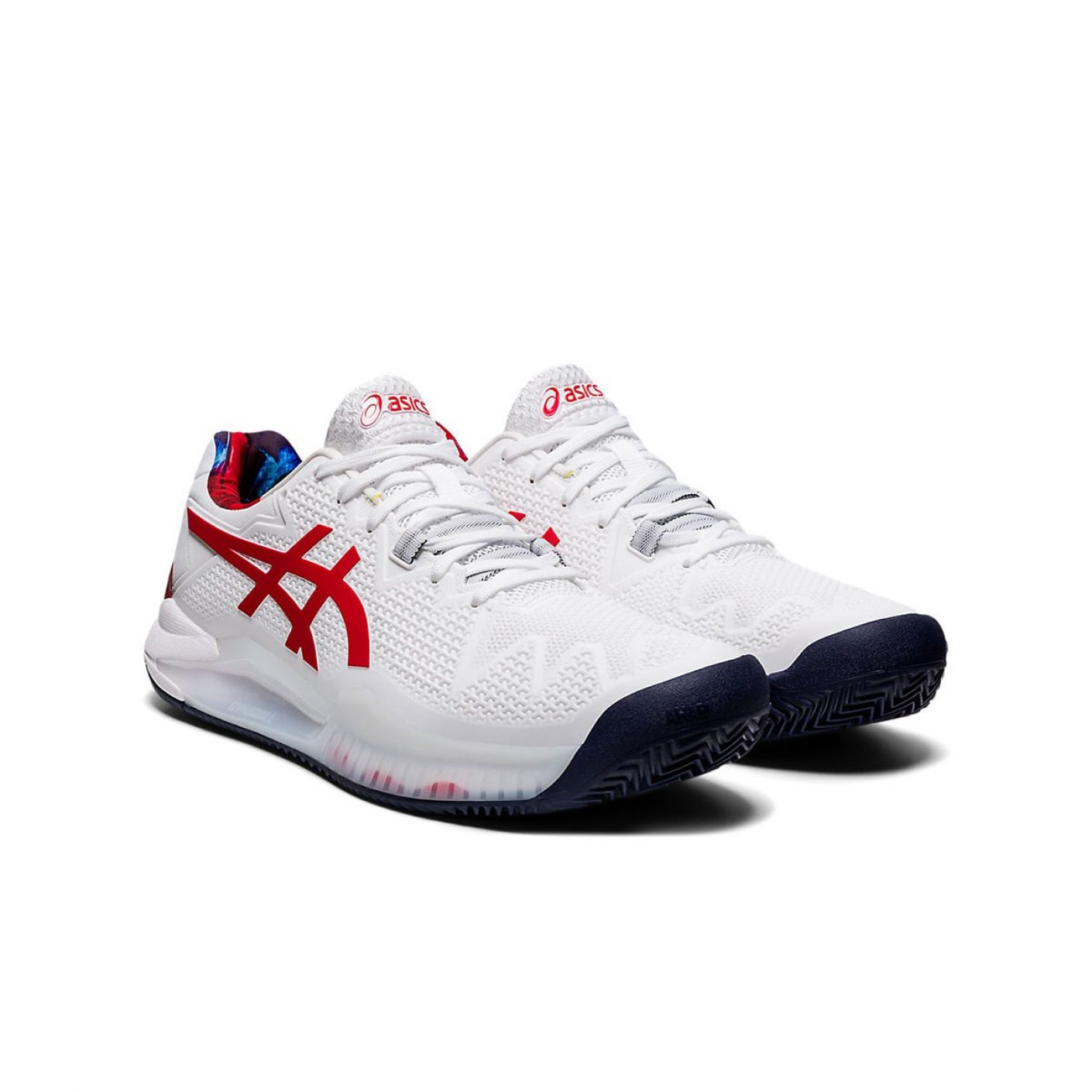 Asics Gel-Resolution 8 Clay L.E. White Classic Red