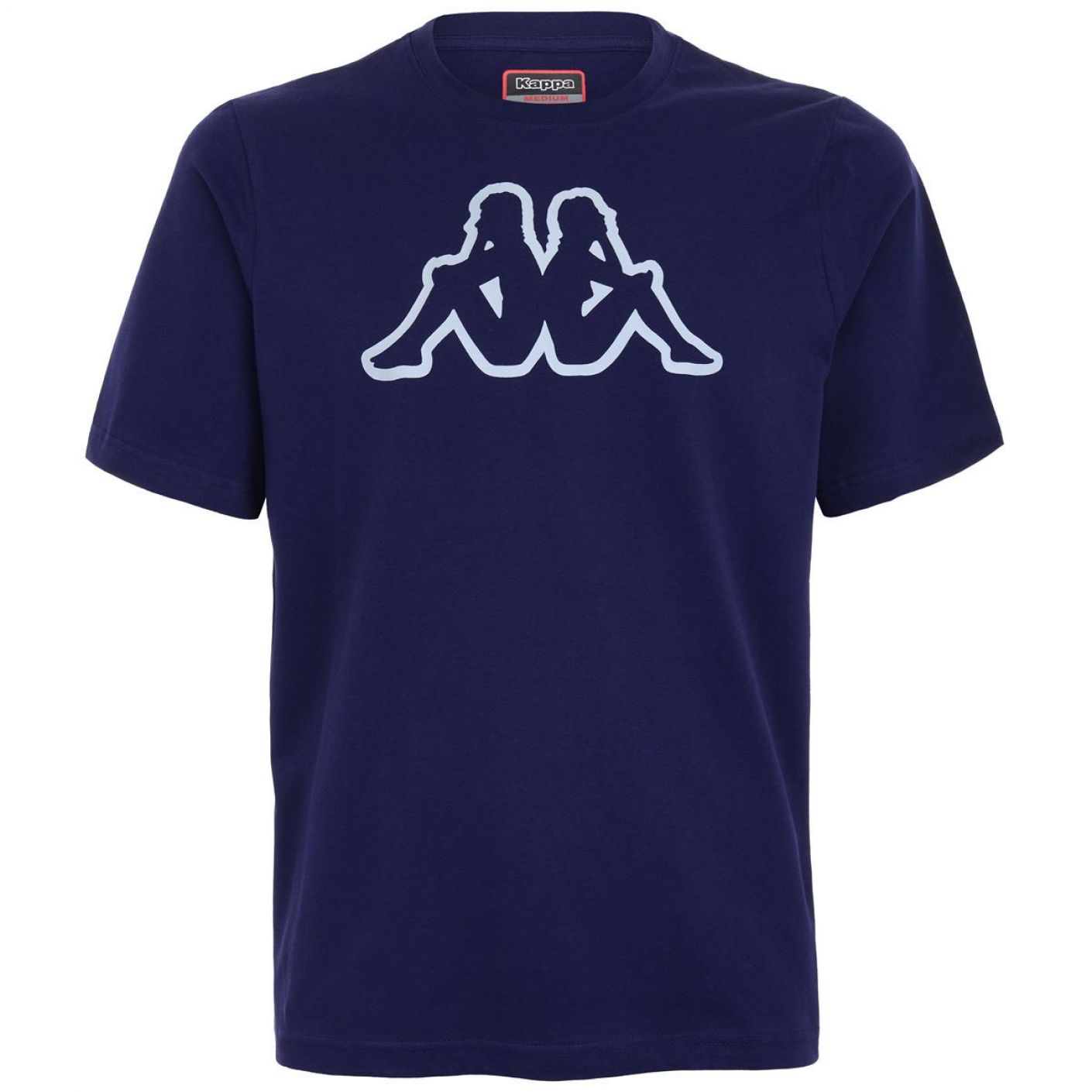 Kappa T-shirt Logo Cromen Blue Marine-Gray