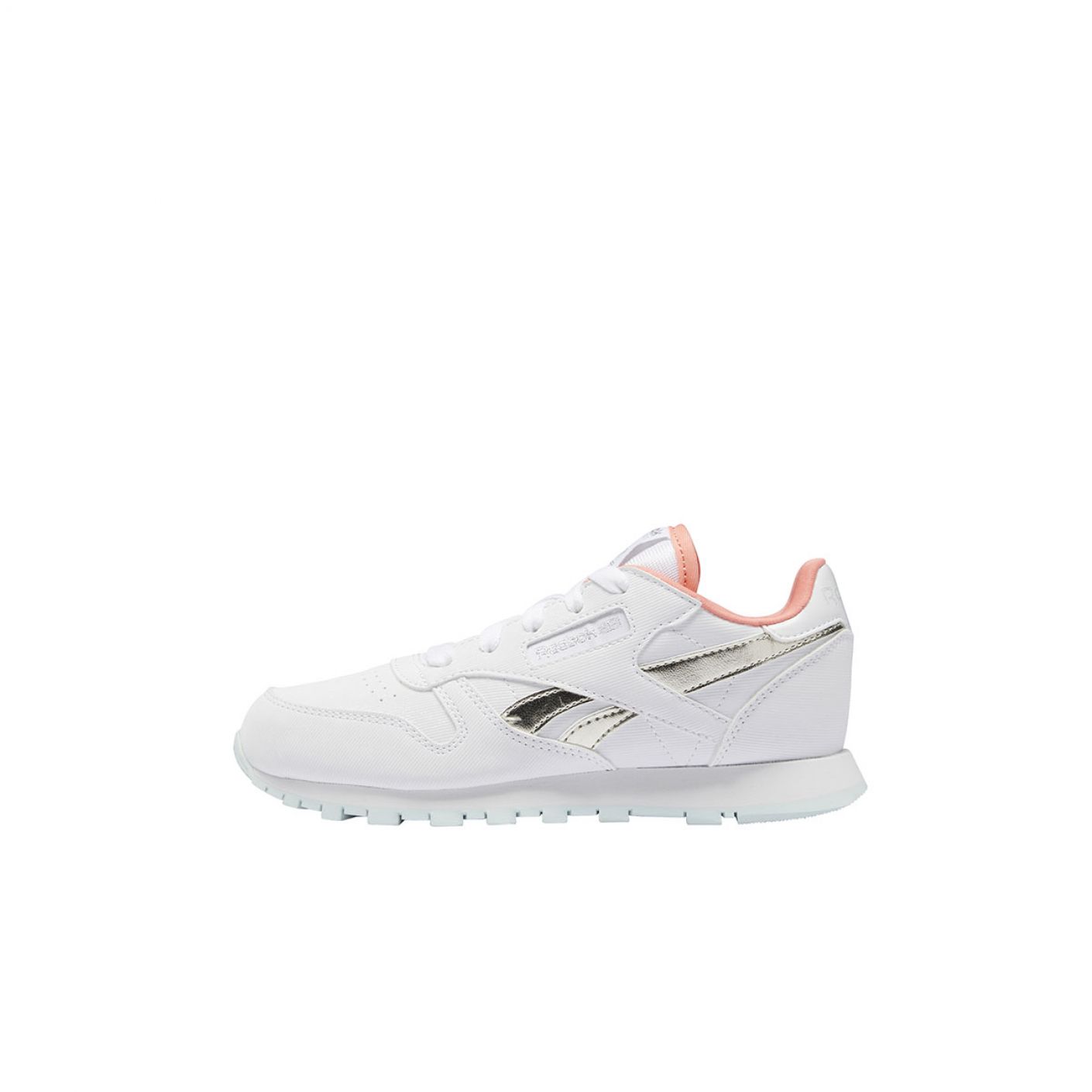 Reebok Cl Leather Junior White Chalk Blue Twisted Coral