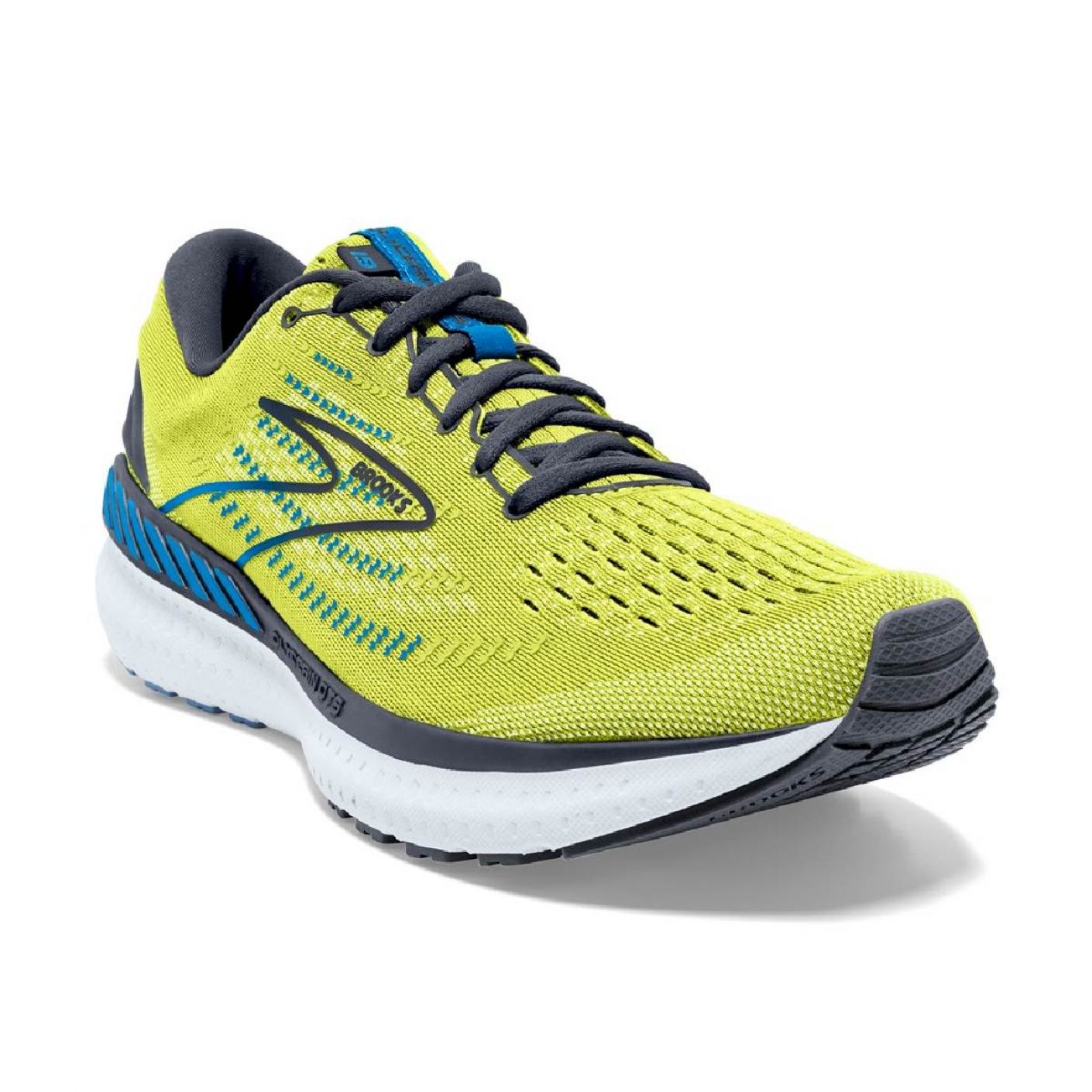 Brooks Glycerin Gts 19 Yellow Navy Blue for Men