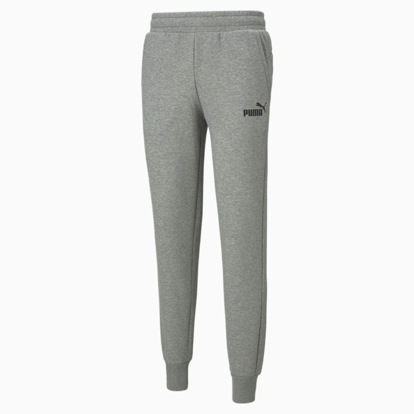 Puma Essential Logo Pants Fleece Grigi da Uomo