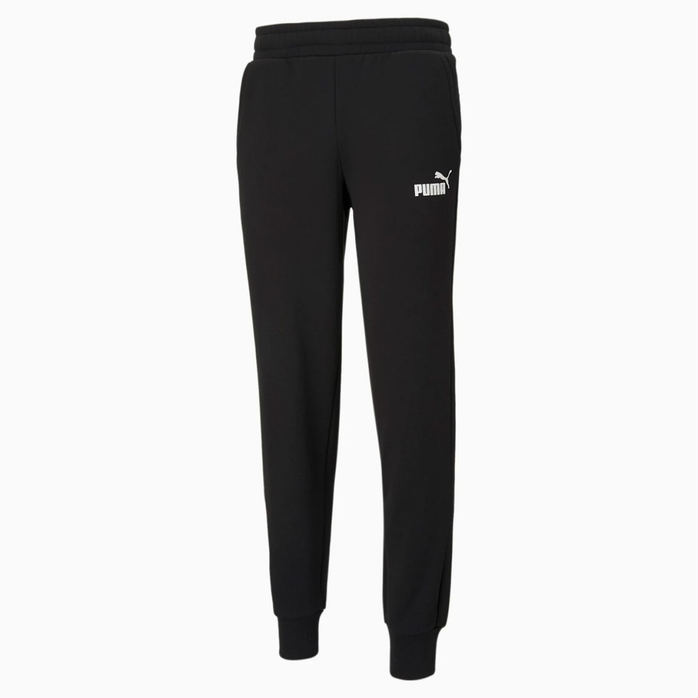 Puma Essential Logo Pants Fleece Neri da Uomo