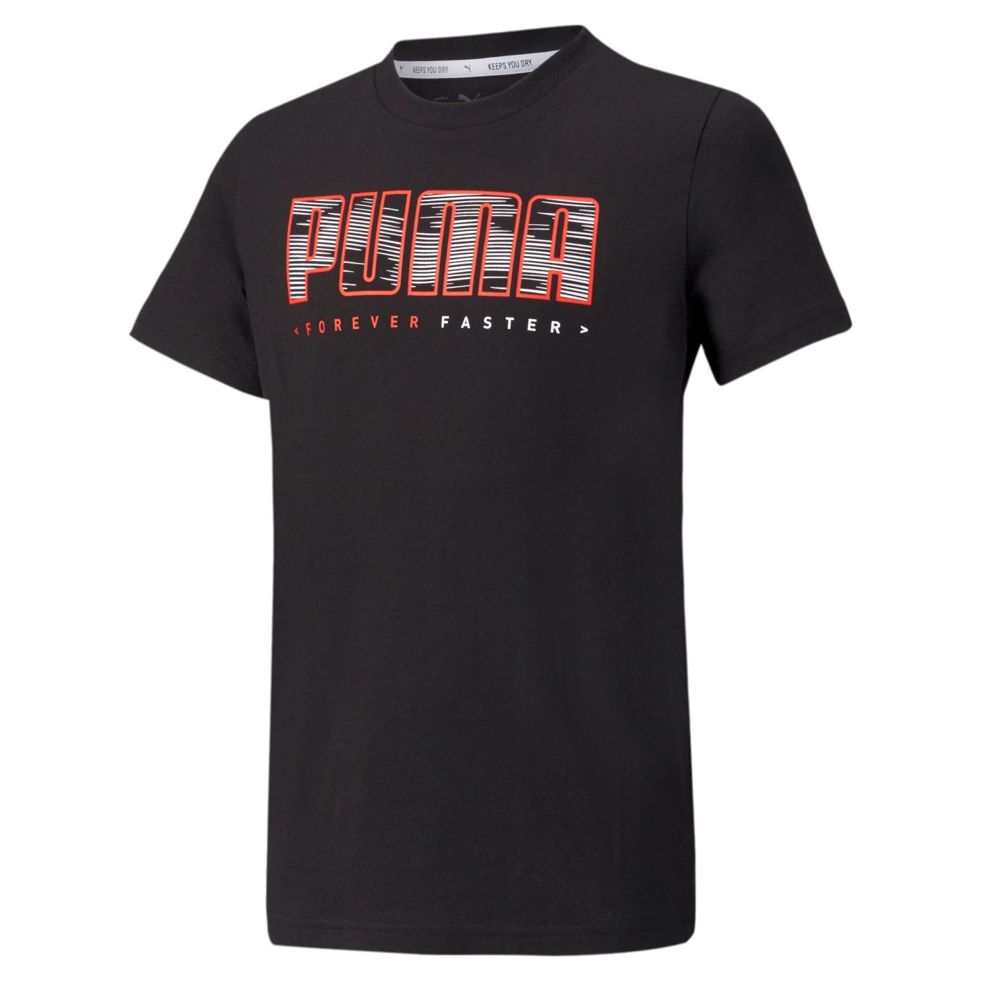 Puma Active Sport Graphic Tee Black Kids