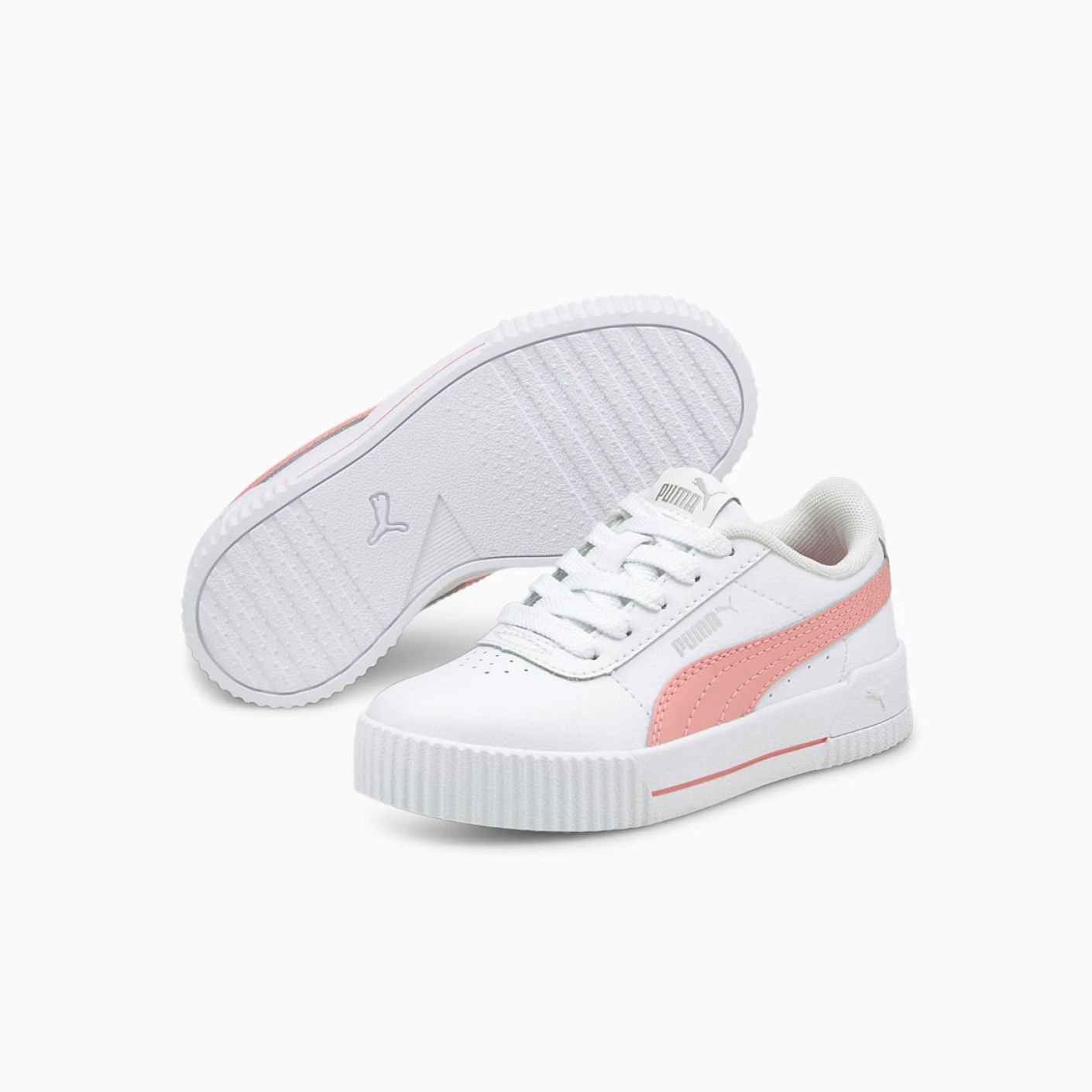 Puma Carina l White Girls-Pink