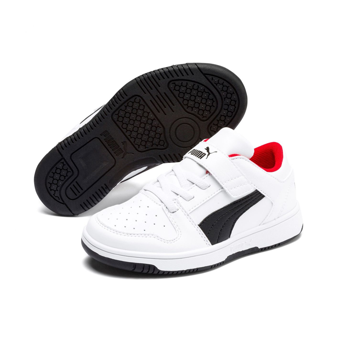 Puma Rebound Layup Lo Sl Velcro Child White