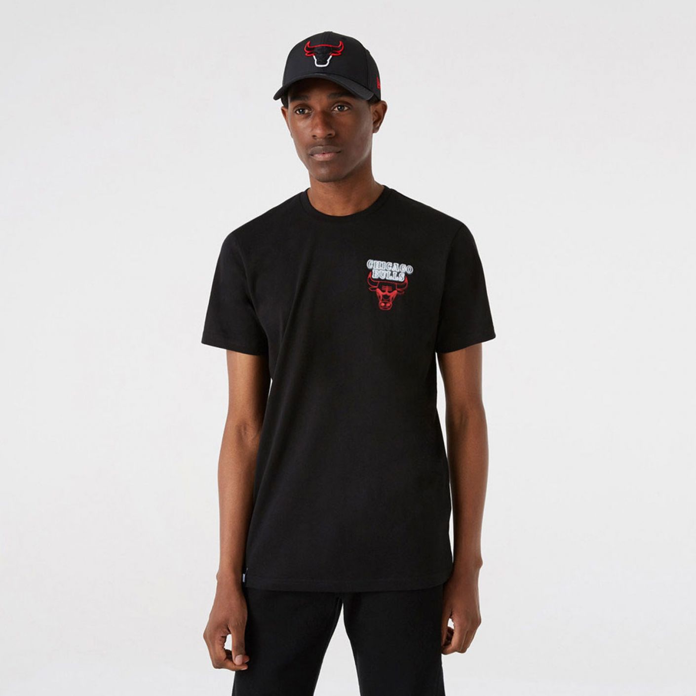 New Era T-shirt Chicago Bulls NBA Neon Black