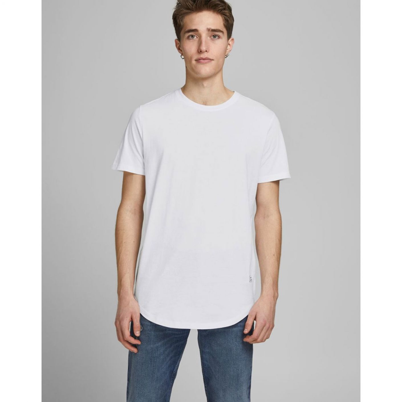 Jack & Jones – Weißes T-Shirt aus Bio-Baumwolle in normaler Passform